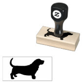 Basset Hound Hondenras Silhouet Rubber Stamp Rubberstempel (Gestempeld)
