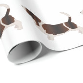 Basset Hound Hondenras Silhouette Illustratie Cadeaupapier (Rol Hoek)