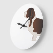 Basset Hound Hondenras Silhouette Illustratie Grote Klok (Hoek)