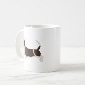Basset Hound Hondenras Silhouette Illustratie Koffiemok (Voorkant links)