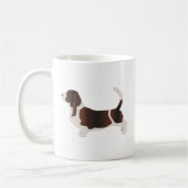 Basset Hound Hondenras Silhouette Illustratie Koffiemok (Links)