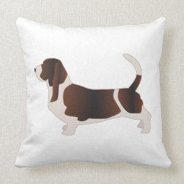 Basset Hound Hondenras Silhouette Illustratie Kussen