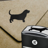 Basset Hound Hondenras Silhouette Zelfinktende Stempel