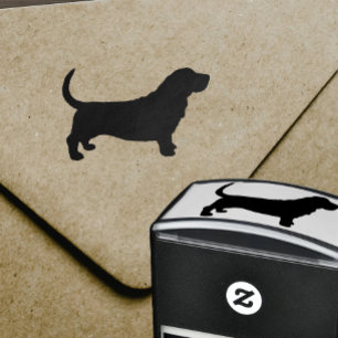 Basset Hound Hondenras Silhouette Zelfinktende Stempel