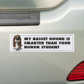 Basset Hound Honor BH1 Bumpersticker (Op auto)