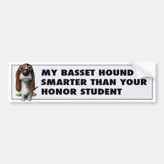 Basset Hound Honor BH1 Bumpersticker (Voorkant)