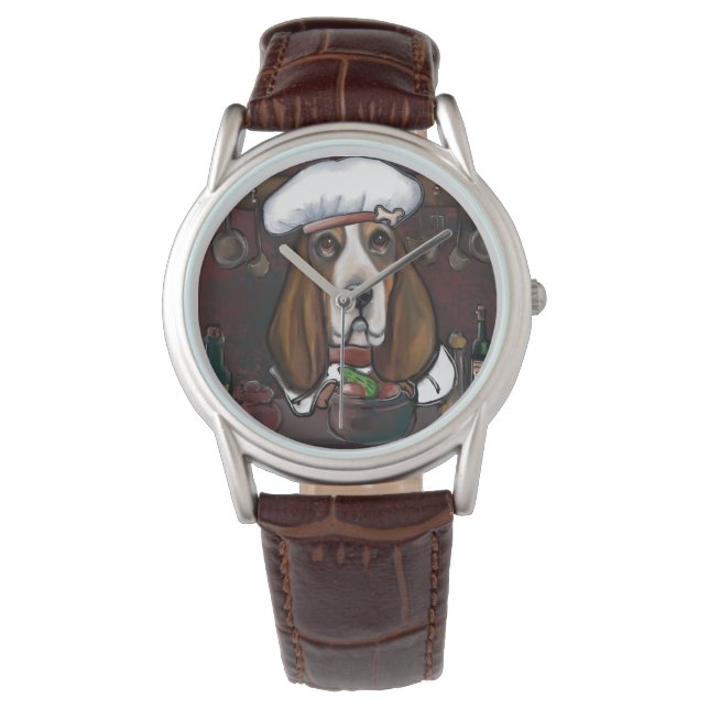 BASSET HOUND HORLOGE (Voorkant)