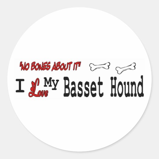 Basset Hound (I Love) Sticker (Voorkant)