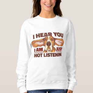Basset Hound Ik hoor dat je geen grappige hond hoo Trui