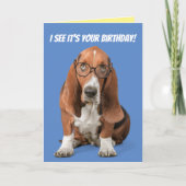 Basset Hound Ik zie dat het jouw verjaardag is Kaart (Voorkant)