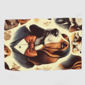  Basset Hound Illustratie Golfhanddoek (Horizontaal)