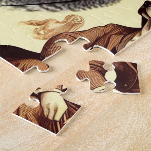 Basset Hound Illustratie Legpuzzel (Zijkant)