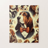 Basset Hound Illustratie Legpuzzel (Verticaal)