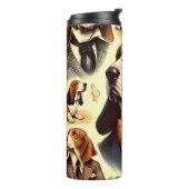  Basset Hound Illustratie Thermosbeker (Gedraaid links)