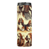  Basset Hound Illustratie Thermosbeker (Achterkant)