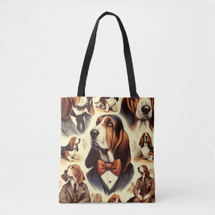  Basset Hound Illustratie Tote Bag