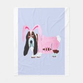 Basset Hound in bunny costume Fleece Deken (Voorkant)