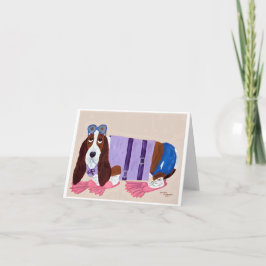 Basset Hound in Flippers is niet beschikbaar, maar Feestdagen Kaart
