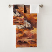 Basset Hound in herfstbladeren Herfst Inspire Bad Handdoek (Insitu)