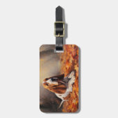 Basset Hound in herfstbladeren Herfst Inspire Bagagelabel (Voorkant verticaal)