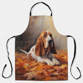 Basset Hound in herfstbladeren Herfst Inspire Schort (Voorkant)