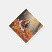 Basset Hound in herfstbladeren Herfst Inspire Servet (Hoek)