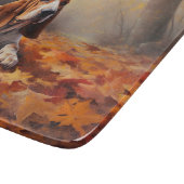 Basset Hound in herfstbladeren Herfst Inspire Snijplank (Hoek)