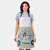 Basset Hound in Hippie-auto All-Over Print Schort (Gedragen)