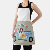 Basset Hound in Hippie-auto All-Over Print Schort (Insitu)