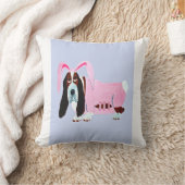 Basset Hound in konijnenpak Kussen (Deken)