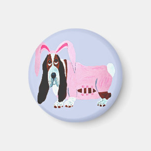 Basset Hound in konijnenpak Magneet