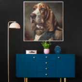Basset Hound in Napolion kostuum Poster