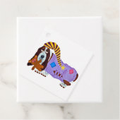 Basset Hound in PJs with teddy bear Bedankjes Labels (In situ)