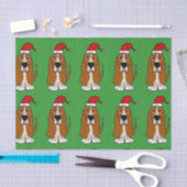 Basset Hound in Santa Hat-kersttefpapier Tissuepapier (Craft)