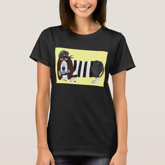 Basset Hound Inbreker T-shirt (Voorkant)
