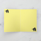 Basset hound inkt pen tekening gelukkige verjaarda kaart (Binnen)