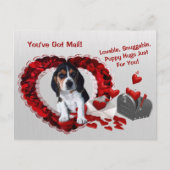Basset Hound Je hebt Mail Puppy Knuffels Valentijn Feestdagenkaart (Voorkant)