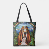 Basset Hound Jean Jas Tote Bag (Achterkant)
