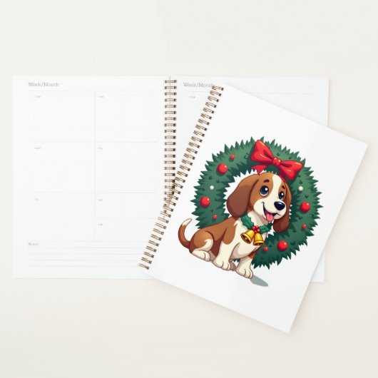 Basset Hound Jingle Bells Planner (Display)