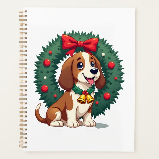 Basset Hound Jingle Bells Planner (Voorkant)
