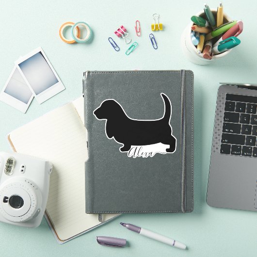 basset hound jouw naam sticker (iPad Cover)