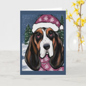 BASSET HOUND  KAART (Gele Bloem)