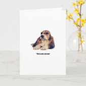 Basset Hound Kaart (Gele Bloem)