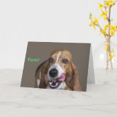 Basset Hound Kaart (Gele Bloem)