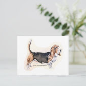 Basset Hound-kaart Briefkaart (Staand voorkant)