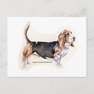 Basset Hound-kaart Briefkaart