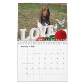 Basset hound-kalender kalender (Feb 2027)