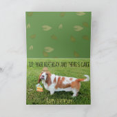 Basset Hound Kampeerder op verjaardagskaart Kaart (Binnen)