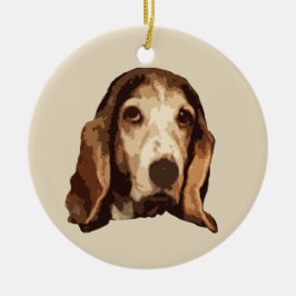 Basset Hound Keramisch Ornament