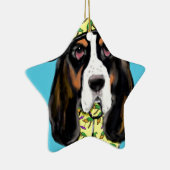 Basset Hound Keramisch Ornament (Rechts)